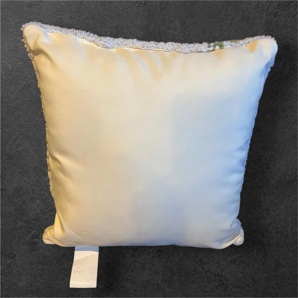 Hooked Christmas Tree Pillow. 16 X 16.